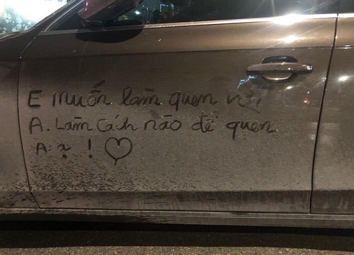 Viết lời nhắn muốn làm quen kèm trái tim lên thân xe Audi tiền tỷ, cô gái bị vợ chủ xe đăng lên mạng tìm danh tính