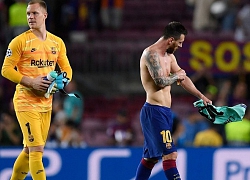 Messi xô xát với Ter Stegen trong buổi tập của Barca