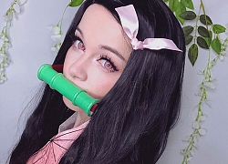 Tan chảy với cosplay Nezuko- Kimetsu no Yaiba phiên bản trưởng thành