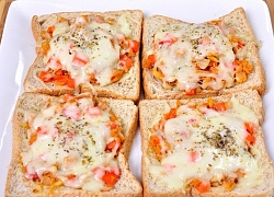 10 phút làm pizza từ bánh mỳ sandwich vừa dễ, vừa ngon