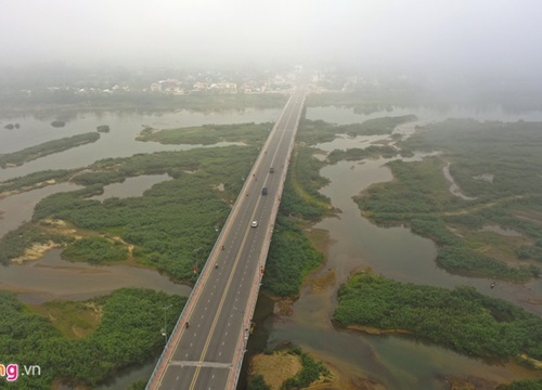 'Bức tranh quê' thanh bình giữa màn sương sớm tháng 2