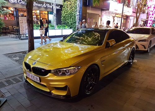 Chạm mặt hàng hiếm BMW M4 Coupe với ngoại thất vàng Austin Yellow trên phố Sài Thành