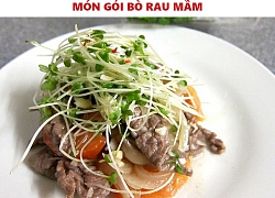 Cách làm gỏi bò rau mầm chua ngọt, đậm đà tại nhà