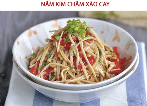 Cách làm nấm kim châm xào cay nấu gọn ăn ngon