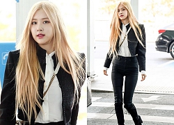 Chưa đến Paris dự show, Rosé (BLACKPINK) đã biến sân bay thành sàn catwalk: Xinh hớp hồn, body khiến dân tình câm nín