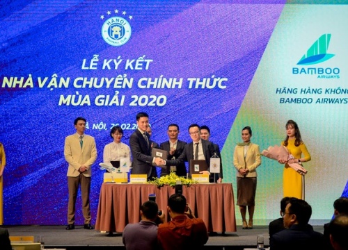 Bamboo Airways tài trợ vận chuyển cho CLB bóng đá Hà Nội năm 2020