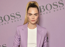 Cara Delevingne diện suit tím tại show diễn BOSS thu đông 2020