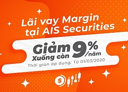 Chứng khoán AIS giảm mạnh lãi suất vay margin xuống còn 9%/năm