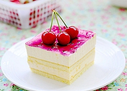 Ngất ngây bánh mousse cherry xốp mềm ngọt dịu