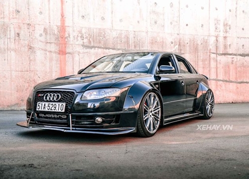 Sài Gòn: Ngắm Audi A4 2004 độ widebody cực hầm hố