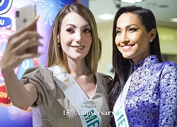 Hoài Sa mang áo dài lên kênh truyền hình lớn của Thái Lan trong khuôn khổ 'Miss International Queen'