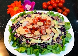 Trộn salad rau củ sốt vừng cho bữa tối thêm sắc màu