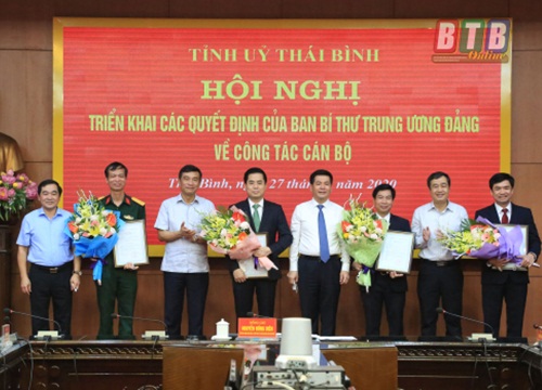 Ban Bí thư chuẩn y chức vụ Đảng với ba lãnh đạo tỉnh Thái Bình