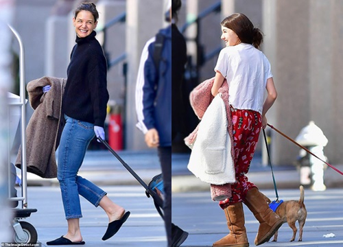 Katie Holmes và con gái rời New York