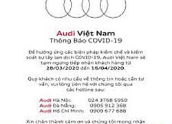 Audi Việt Nam ngừng đón khách tới hết 16/4