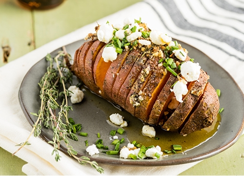 Khoai lang nướng Hasselback: Món Tây ngon dễ làm