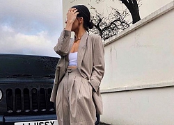 Phối áo hở eo cùng suit