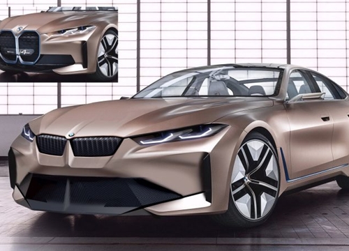 BMW i4 trông lạ mắt với lưới tản nhiệt hình quả thận khổng lồ bị thay thế