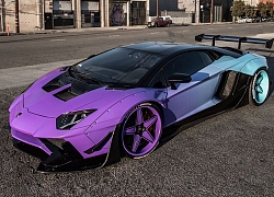 "Nổi máu" ăn chơi, Chris Brown lột xác Lamborghini Aventador SV với lớp màu sặc sỡ