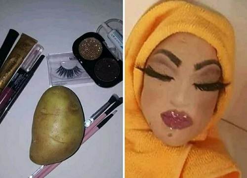 "Vịt hóa thiên nga" đã là gì, đỉnh cao công nghệ make-up là biến củ khoai tây cũng trở thành gương mặt mỹ nhân vạn người mê