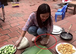 Hết con trai lại đến con gái bà Tân Vlog bị cư dân mạng "bóc" vì làm đồ ăn mất vệ sinh