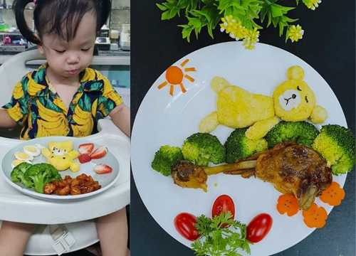 "Hô biến" đĩa cơm thành vườn thú muôn màu, mẹ 9X khiến con hào hứng chờ đến bữa