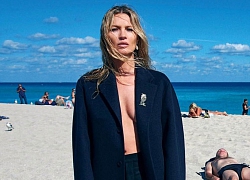 Kate Moss diện vest không nội y ở tuổi 46