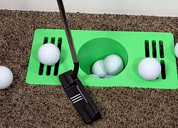 Thú vui mới của người Mỹ khi ở nhà tránh Covid-19: Biến lỗ thông hơi trên sàn thành sân golf mini chơi cho đỡ chán