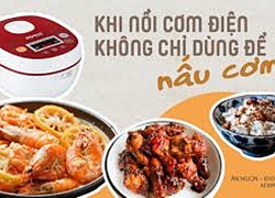 Nấu được đủ các món từ thịt, canh cho đến chè, bánh ngọt... nồi cơm điện thực sự là "chân ái" của các chị em