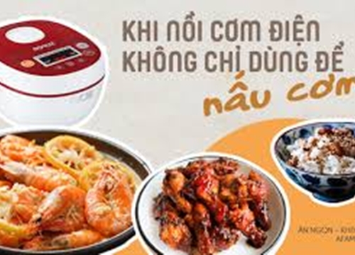 Nấu được đủ các món từ thịt, canh cho đến chè, bánh ngọt... nồi cơm điện thực sự là "chân ái" của các chị em