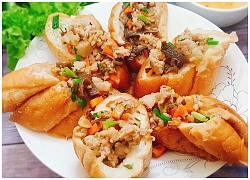 Bánh mì hấp thịt băm đổi món cho bữa sáng