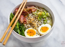 Sáng tạo mì ramen với thịt xông khói