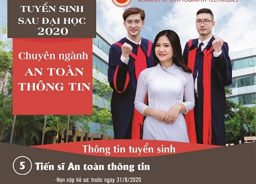 Học viện Kỹ thuật mật mã tuyển sinh trình độ Thạc sĩ, Tiến sĩ ATTT năm 2020