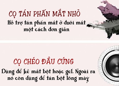 Muốn make-up mắt đẹp chắc chắn bạn cần biết 7 loại cọ trang điểm này