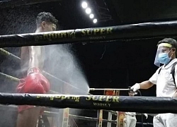 Võ sĩ xịt khử trùng, hot girl đeo khẩu trang ở giải boxing chống Covid-19