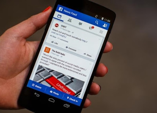 Facebook thử nghiệm giao diện mới trên Android