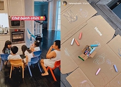 Sống trong biệt thự triệu đô chuẩn rich kids thứ thiệt, Hà Tăng vẫn khéo tái chế đồ cũ để các con chơi ở nhà mùa dịch