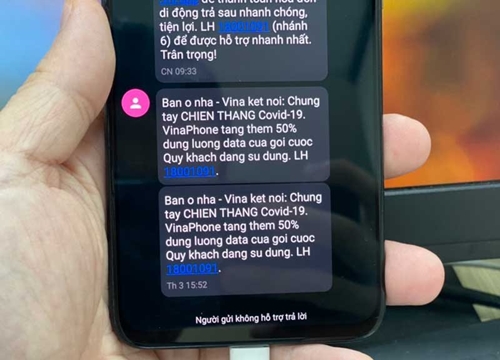 VNPT tặng gói cước 0 đồng cho đội ngũ tuyến đầu chống dịch, tặng 50% data cho tất cả thuê bao