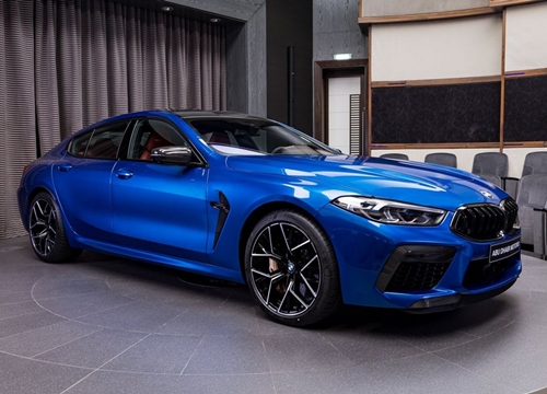 Cận cảnh BMW M8 Competition Gran Coupe màu Xanh Sonic - "Thú chơi xe" của giới nhà giàu