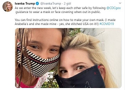 Ivanka Trump tự làm khẩu trang, khuyến khích nên đeo khi đến nơi công cộng