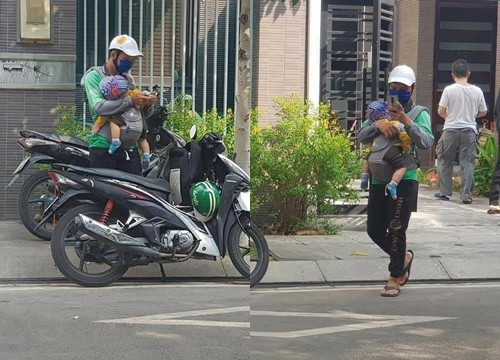 Hai tài xế Gabbike ôm con chạy xe kiếm tiền giữa mùa dịch khiến CĐM xúc động