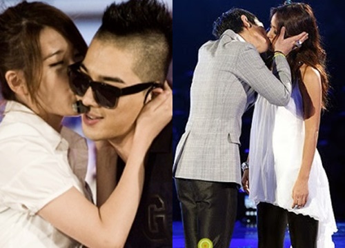 T.O.P (Big Bang) hôn Lee Hyori và những màn chạm môi trên sân khấu