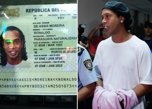 Bắt giữ nghi phạm quản lý tài liệu cá nhân của Ronaldinho