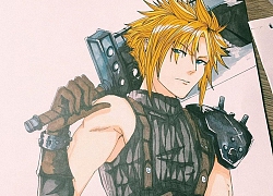 Cter trổ tài vẽ Cloud Strife trong Final Fantasy VII Remake siêu đẹp