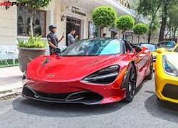 Cận cảnh siêu phẩm McLaren 720S Spider màu đỏ độc nhất Việt Nam của đại gia Hứa Hà Phương