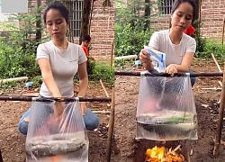 Cô gái nấu cá bằng... túi nilon cực điệu nghệ, dân mạng xem xong tròn mặt ngạc nhiên mà chẳng lý giải nổi tại sao