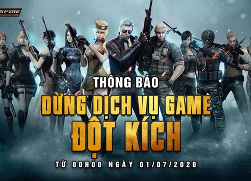 Nóng! VTC Game đột ngột thông báo chính thức dừng dịch vụ game Đột Kích