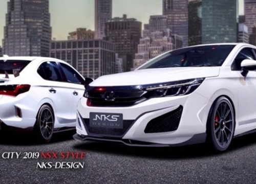 Honda City với bản độ biến thành Civic Type R và NSX