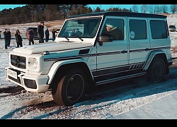 Mãn nhãn với màn off-road của G63 AMG trên đồi tuyết và cuộc đọ sức với LX570