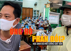 Phụ huynh người đồng tình, người phản đối việc học sinh đeo mũ chống giọt bắn, Hiệu trưởng nhà trường lên tiếng